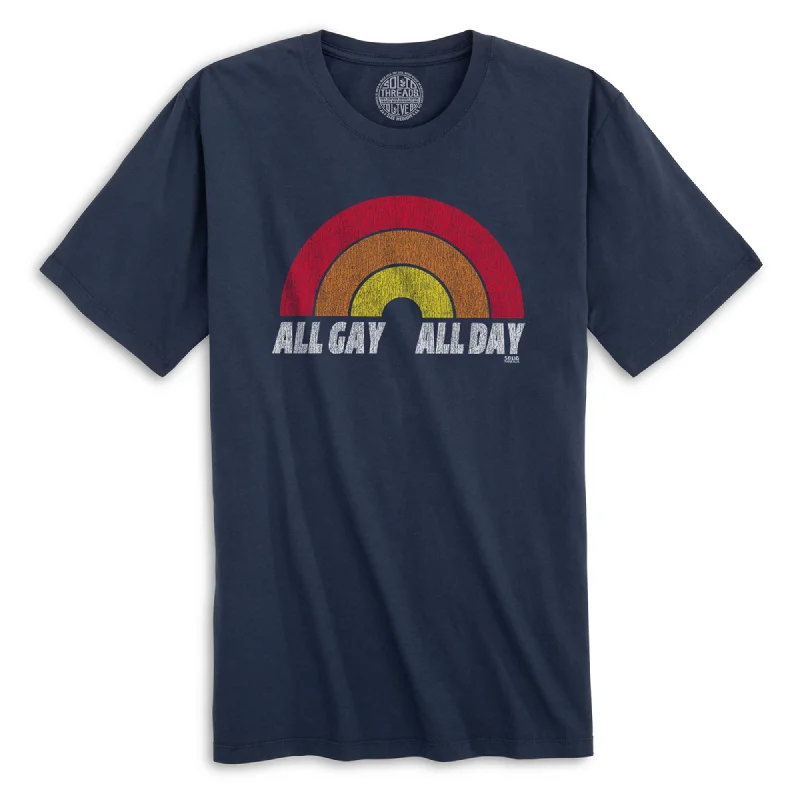 Men's graphic art t-shirt-All Gay All Day Organic Cotton T-shirt