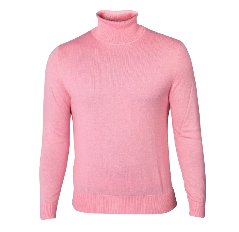 Men's active sweater-Prestige SW-495 T. Neck Sweater - Pink