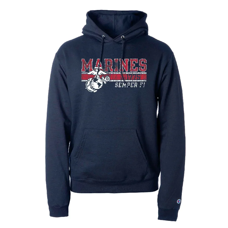 Men's adventure-ready outdoor hoodie-Champion Marines Semper Fi 1775 Hoodie