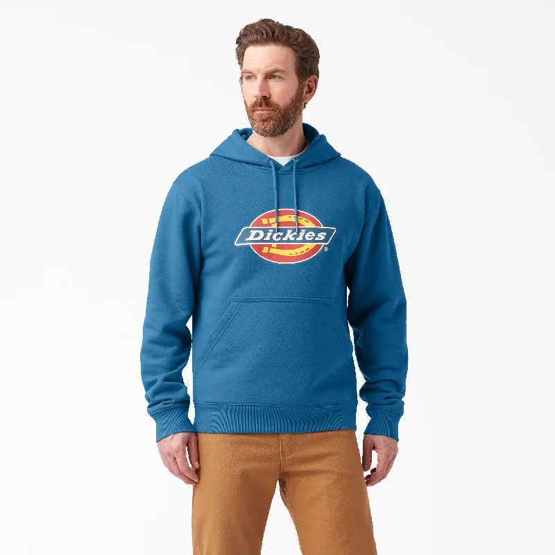 Men's modern sports hoodie-Dickies Men's Tri-Color Logo Knit Fleece Hoodie