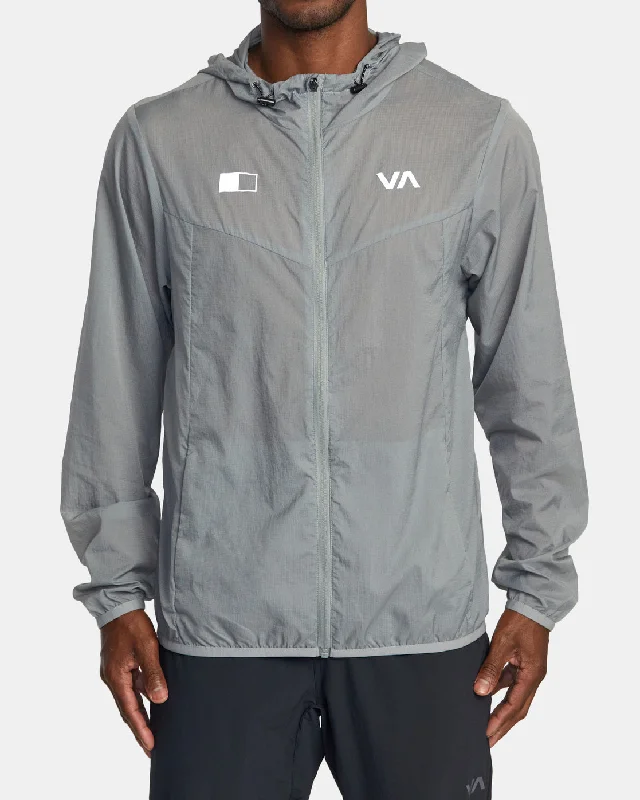 Men's high-performance jacket-RVCA Runner Lightweight Training Jacket - Stone