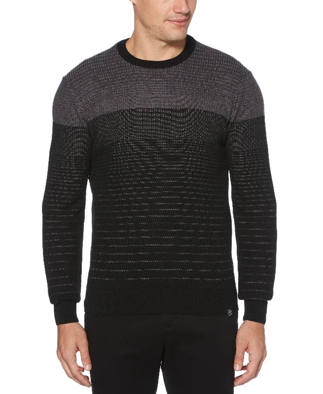 Men's summer knitwear-Stripe Crew Neck Sweater