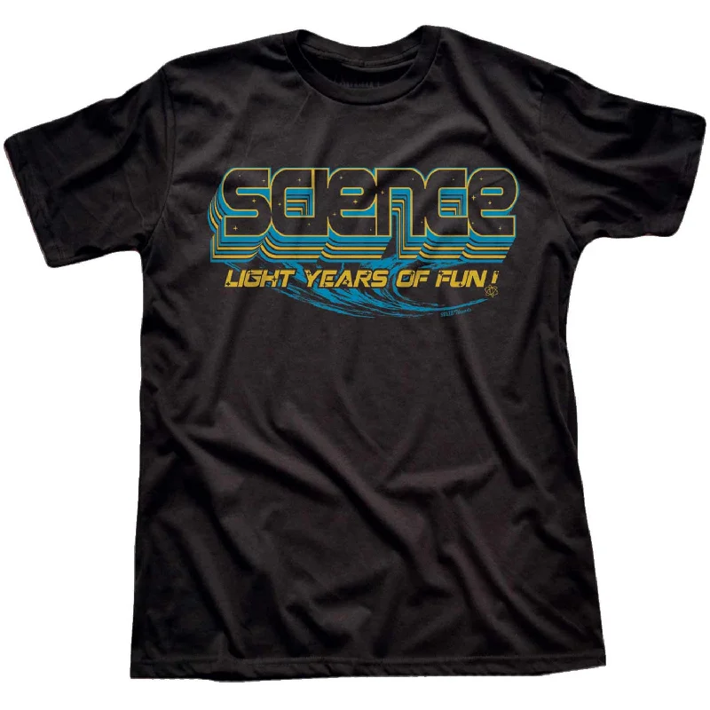 Men's casual streetwear t-shirt-Science, Light Years Of FunT-shirt