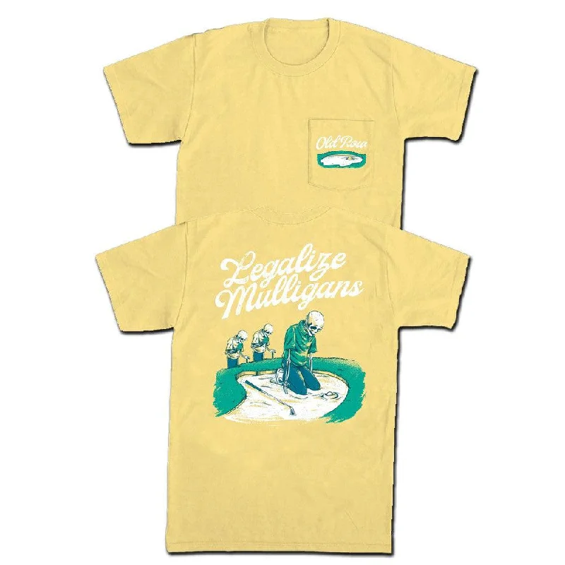 Men's sustainable cotton t-shirt-Legalize Mulligans Fried Egg Pocket Tee