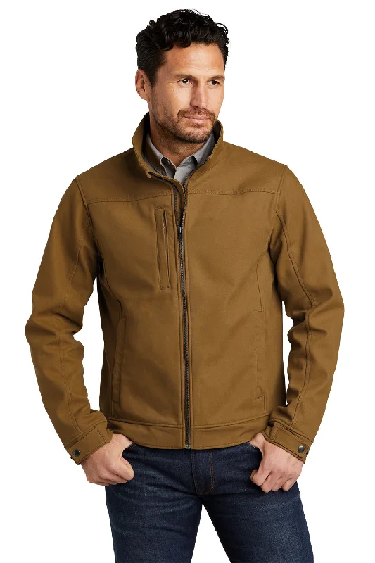 Men's adaptable jacket-CornerStone Mens Duck Cloth Water Resistant Full Zip Jacket - Duck Brown