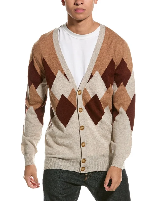 Men's sustainable sweater-Brodie Cashmere Wool & Cashmere-Blend Cardigan