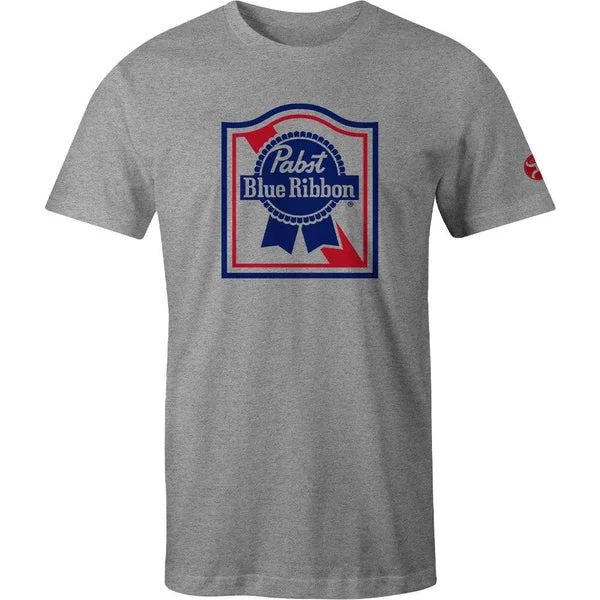 Men's versatile fit t-shirt-Men's Hooey Pabst Blue Ribbon T-Shirt HT1637GY