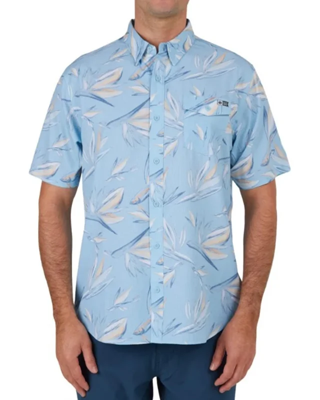 Men's breathable travel wear shirt-Floral Flyer S/S Tech Woven Shirt