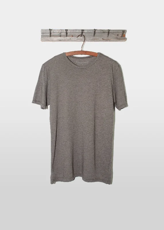 Men's weather-resistant casual t-shirt-Brooklyn Denim Co. Recycled Plastic Tee - Charcoal