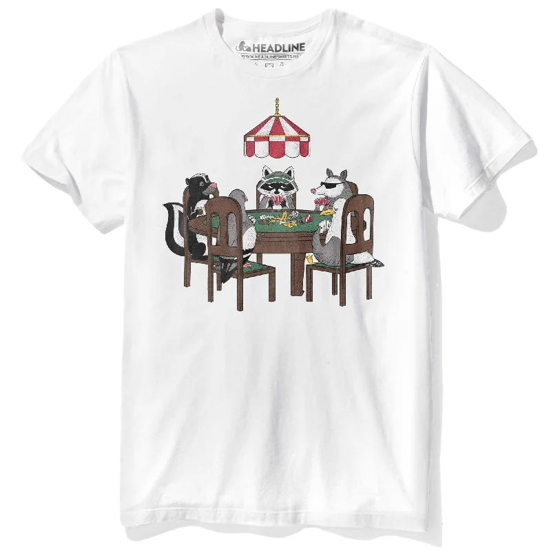 Men's high-quality t-shirt-Trash Animal Poker T-Shirt