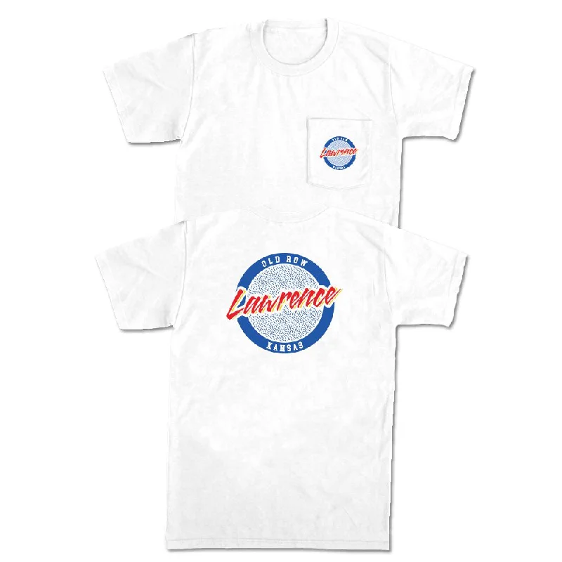 Men's summer fit t-shirt-Lawrence, Kansas Circle Logo Pocket Tee