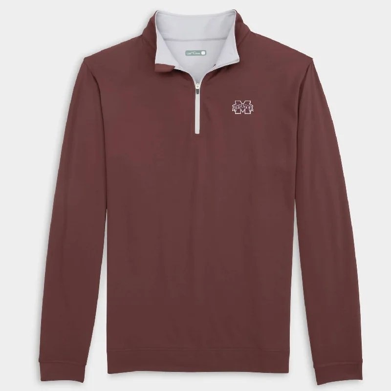 Men's all-season sweatshirt-Men's Msu Venture Quarter Zip Top In Maroon