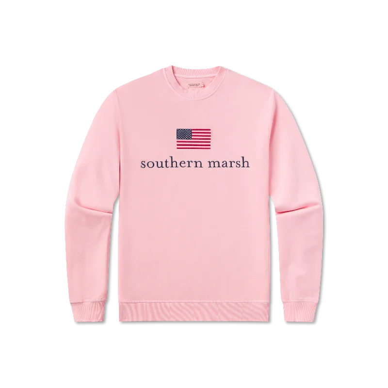 Men's wrinkle-resistant sweater-SEAWASH™ Sweatshirt - American Flag