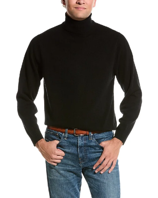 Men's cycling sweater-Douglas Anthony Turtleneck Wool Sweater