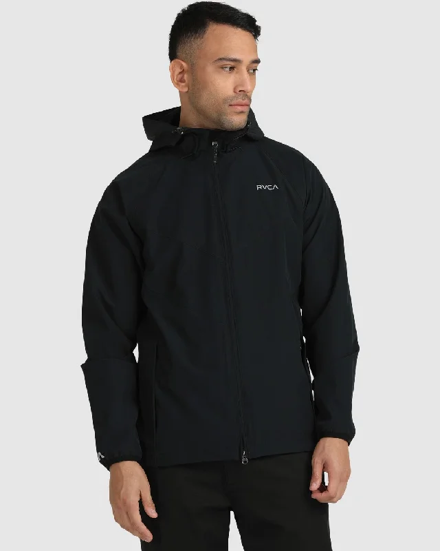 Men's weatherproof jacket-VA Windbreaker Jacket - Black