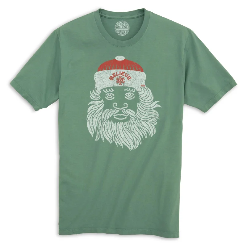 Men's premium fabric t-shirt-Believe in Santa Organic Cotton T-shirt