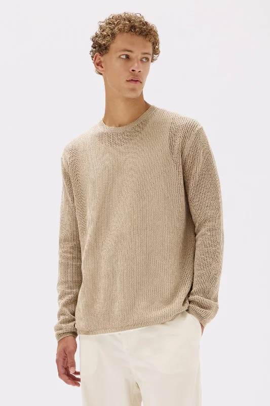 Men's cotton sweater-Jansen Crew Neck Knit