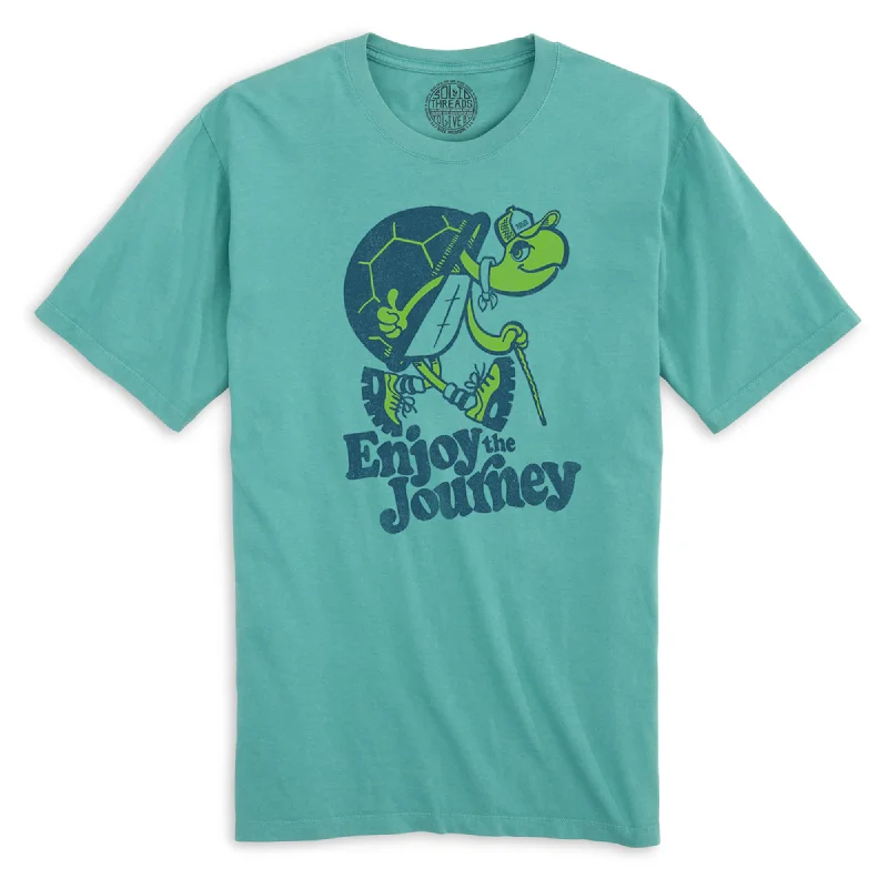 Men's fashion fit t-shirt-Turtle Enjoy the Journey Organic Cotton T-shirt