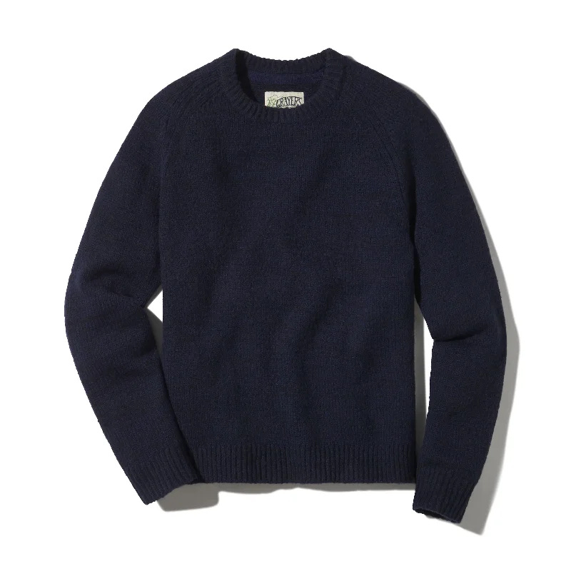 Men's sporty knit-Collegiate Sweater Crew - Midnight Navy