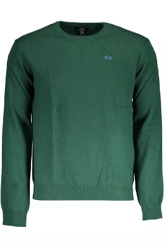 Men's ribbed sweater-La Martina Elegant  Embroide Men's Sweater