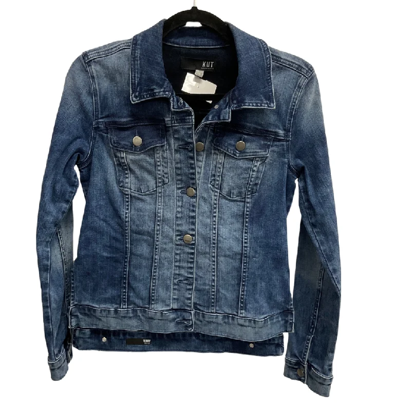 Men's gym-ready jacket-Jacket Denim By Kut In Blue Denim, Size: Xs