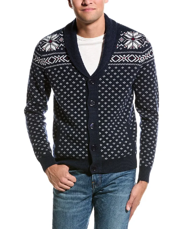 Men's retro knit-Kier + J Wool & Cashmere-Blend Cardigan