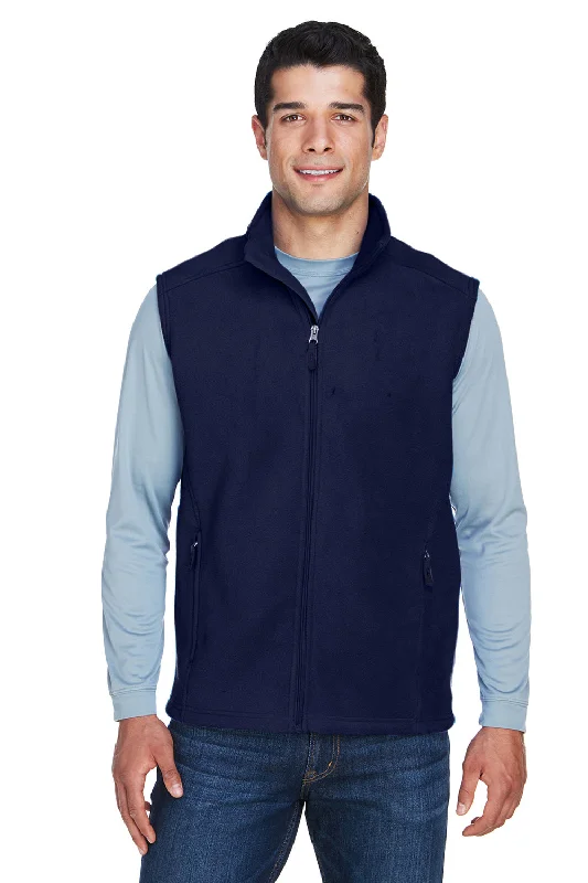 Core 365 Mens Journey Pill Resistant Fleece Full Zip Vest - Classic Navy Blue