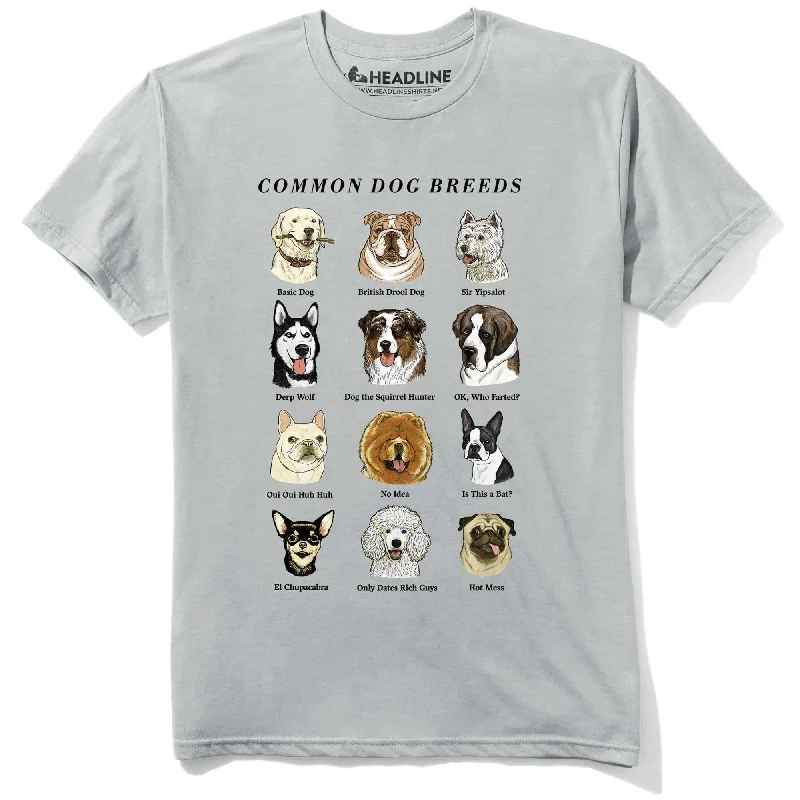 Men's sustainable cotton t-shirt-Common Dog Breeds T-Shirt