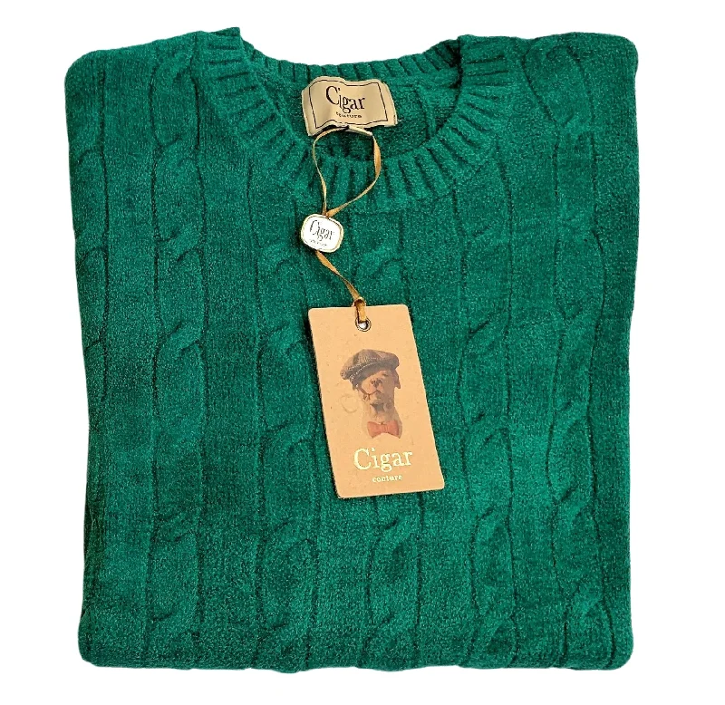 Men's luxury sweater-Bergamo Elegant SC-500 Sweater - Green