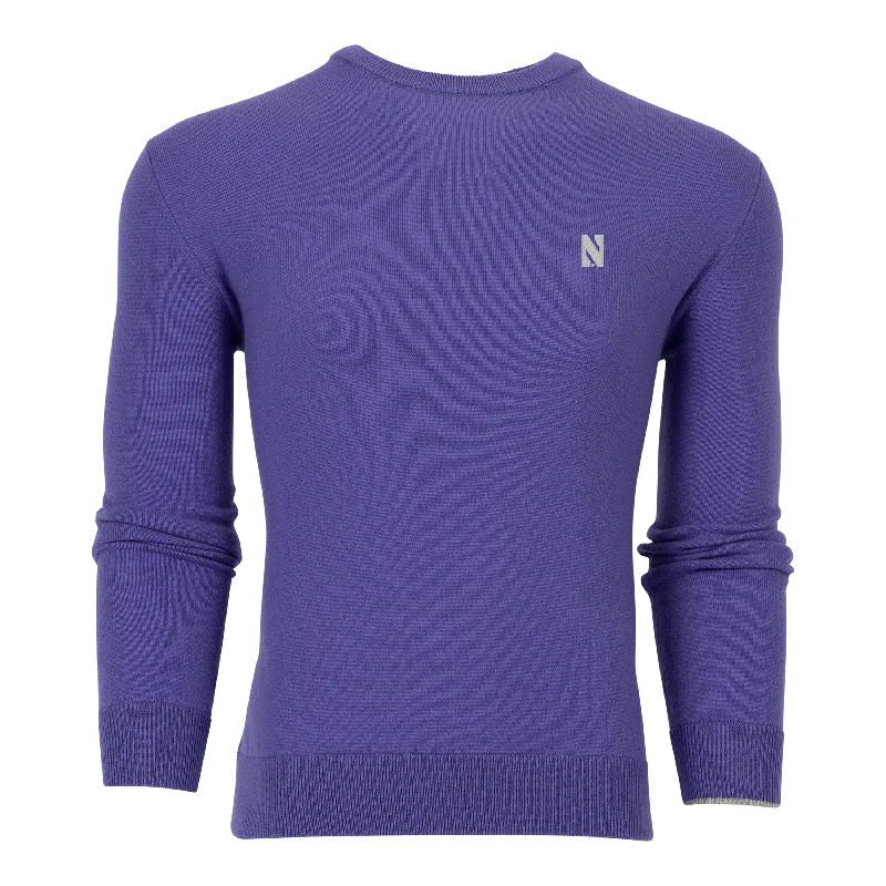 Men's fishing sweater-Northwestern Tomahawk Cashmere Crewneck Sweater