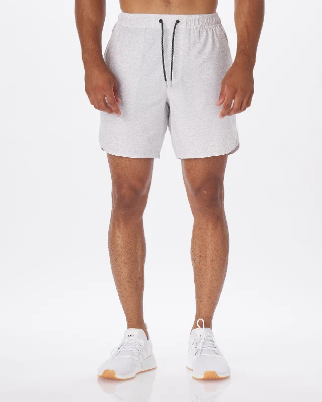 Men's wrinkle-resistant workout wear shorts-Luka Short Storm Heather