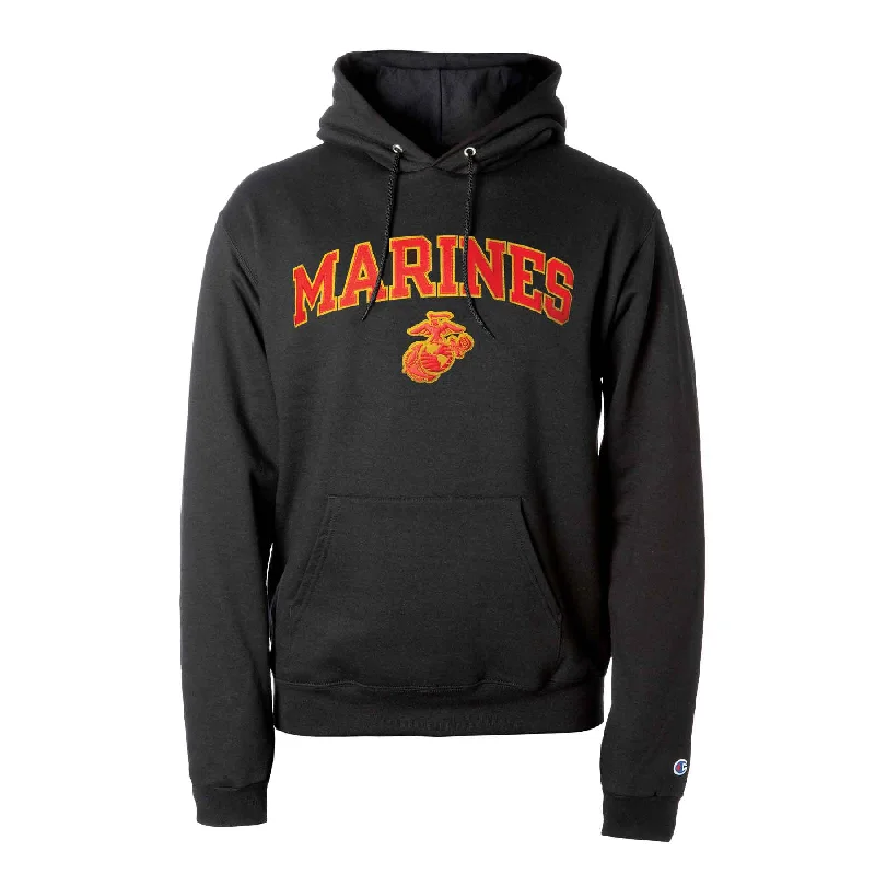 Men's antibacterial training hoodie-Champion Marines Versa Twill Appliqué Hoodie