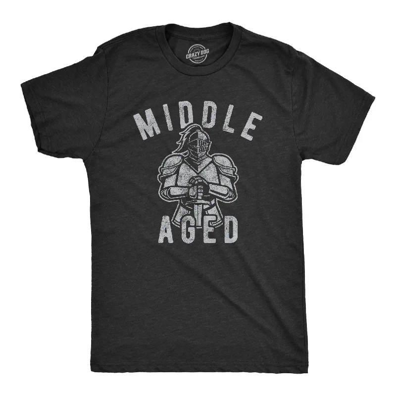 Men's bold logo t-shirt-Middle Aged Men's T Shirt