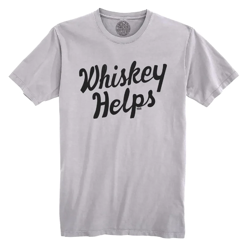 Men's premium fabric t-shirt-Whiskey Helps Organic Cotton T-shirt