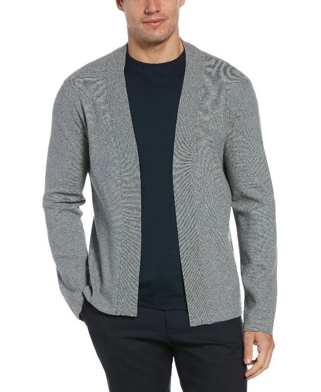 Men's modern knit-Tech Knit Open Cardigan Sweater