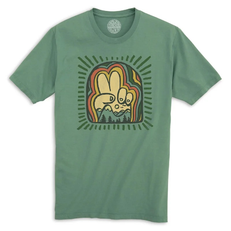 Men's summer fit t-shirt-Peace Mountains | Design by Dylan Fant Organic Cotton T-shirt