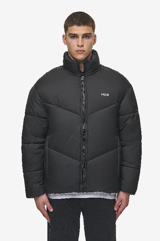 Men's organic jacket-Anando Puffer Jacket Black