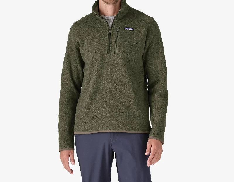 Men's zip-up sweater-Men's Better Sweater 1/4-Zip Fleece In Industrial Green