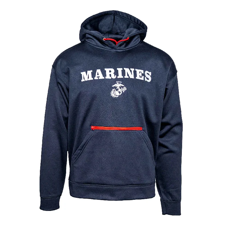 Men's fashion-forward performance hoodie-Marines Color Pop Hoodie