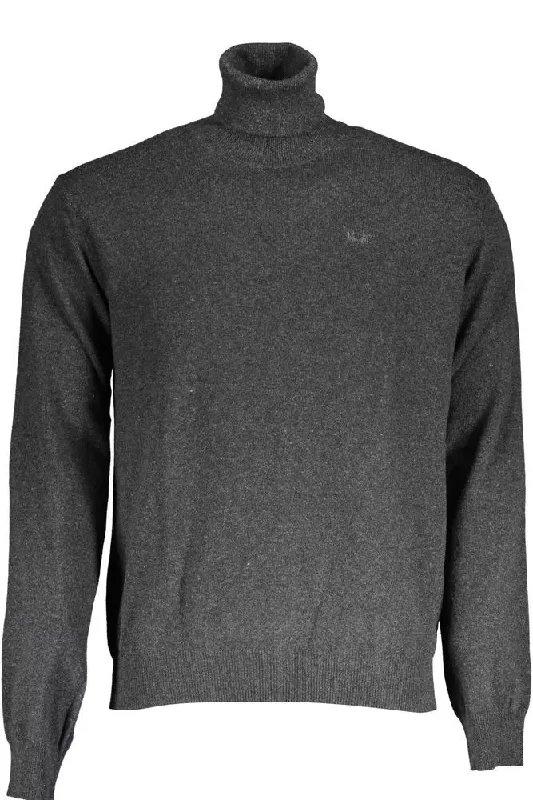 Men's recycled fabric sweater-La Martina Elegant Turtleneck Sweater With Embroide Men's Logo