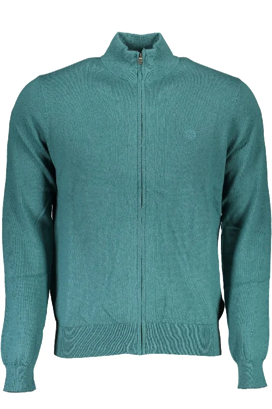 Men's organic cotton sweater-North Sails  Wool-Blend Zip Cardigan with Men's Embroidery