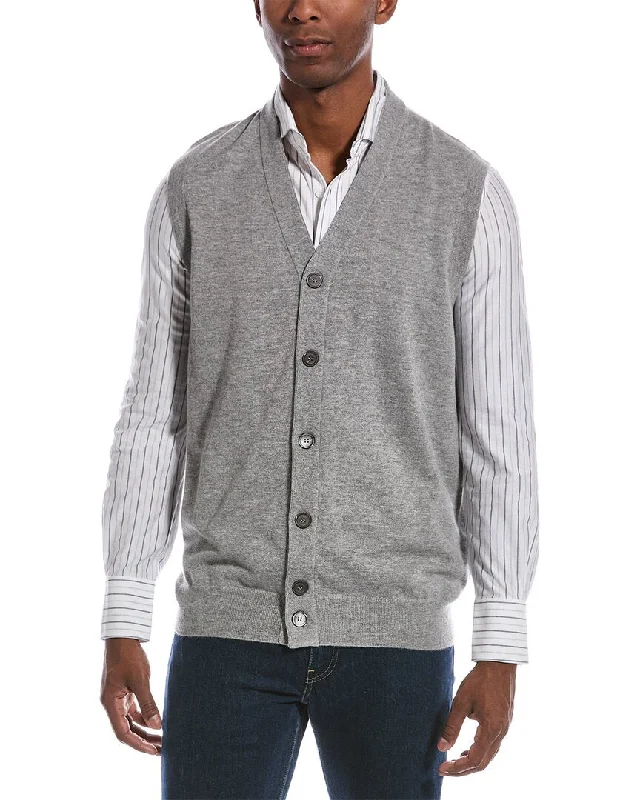 Men's work sweatshirt-Brunello Cucinelli Cashmere Vest