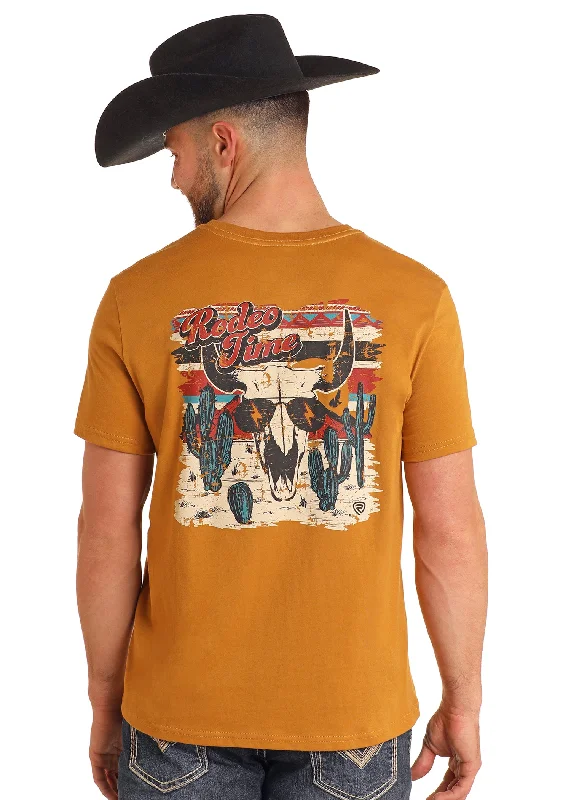 Men's sustainable cotton t-shirt-Men's Rock & Roll Cowboy Dale Brisby T-Shirt #BU21T05612