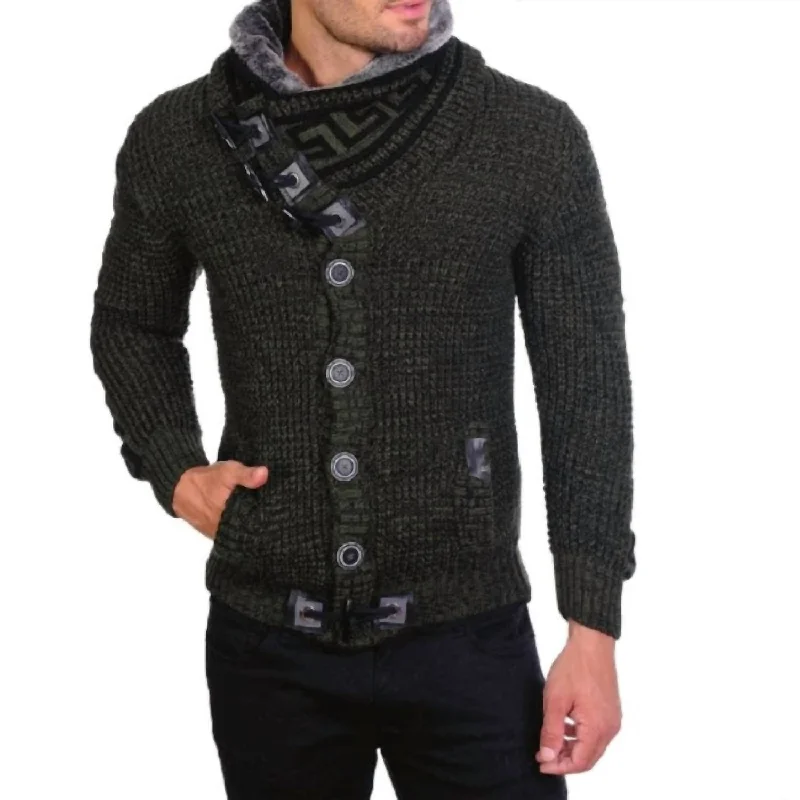 Men's versatile sweater-Wool Blend Sweater In Grey