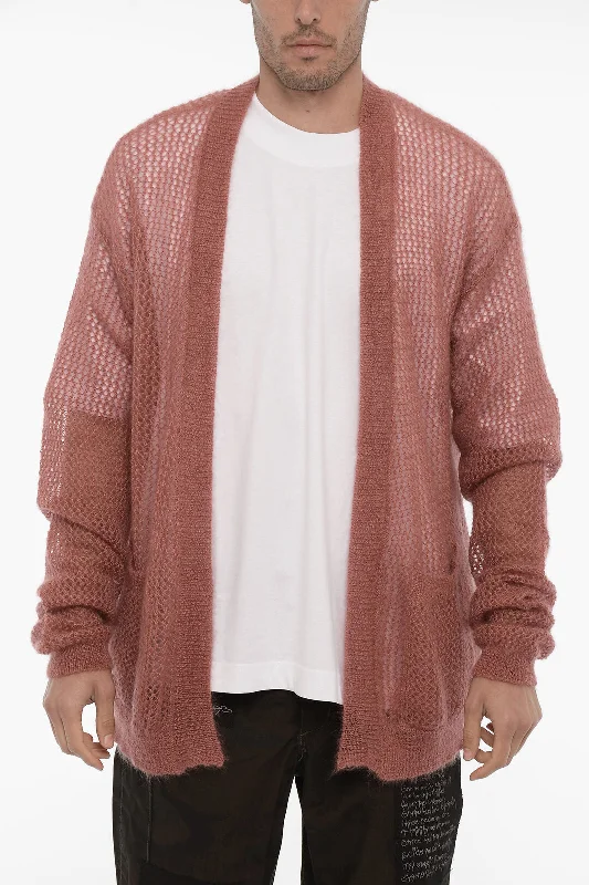 Men's silk blend sweater-RAMAEL Openwork Mohair and Silk VIVIENNE Cardigan