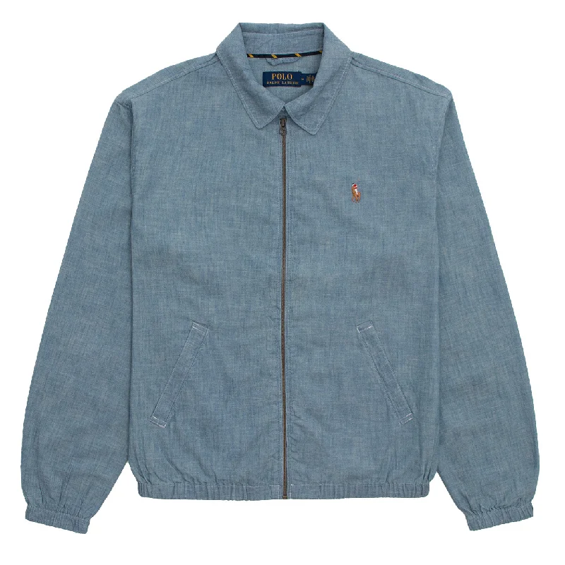 Men's non-iron jacket-Polo Ralph Lauren Bayport Bayport Indigo Chambray Jacket Chambray