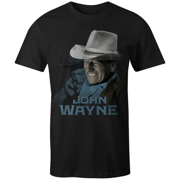 Men's tech-inspired t-shirt-Men's Hooey John Wayne T-Shirt #HT1647BK