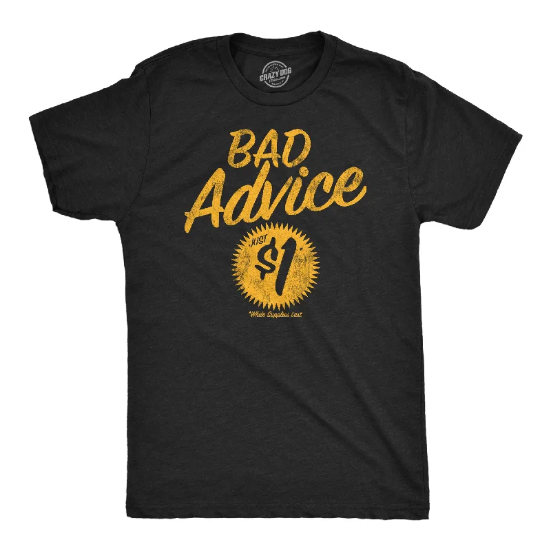 Men's sustainable cotton t-shirt-Bad Advice Just One Dollar Men's T Shirt