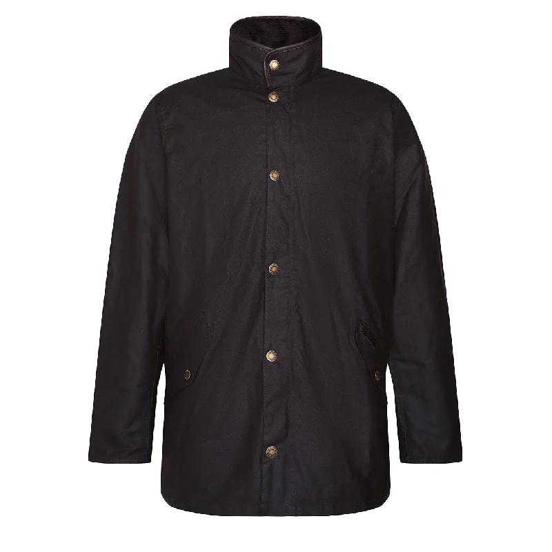 Men's tech-fabric jacket-Barbour Mowden Wax Jacket Olive