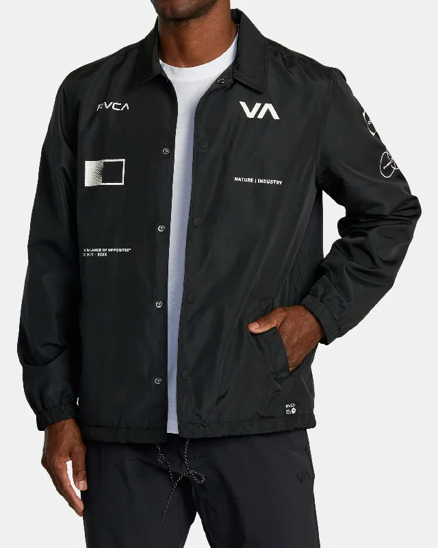 Men's performance jacket-Radiate Windbreaker Coaches Jacket - Black